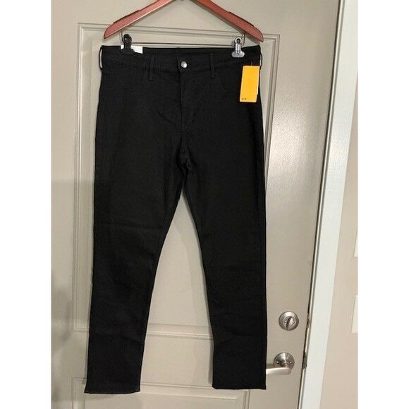 H&M Stretch Skinny Ankle Regular Waist Straight leg Black Jeans Sz 36 NWT - Picture 2 of 6